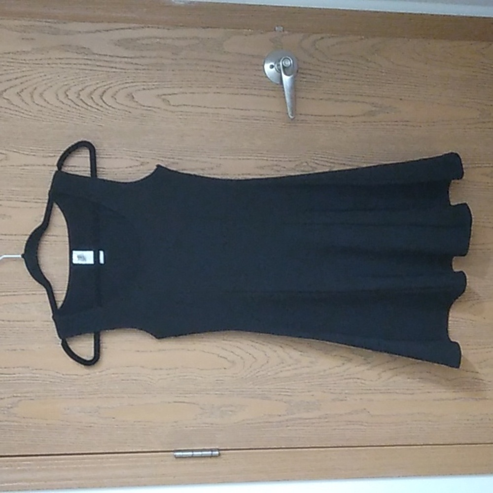 New Mix Black Sleeveless Fit and Flare Mini Dress